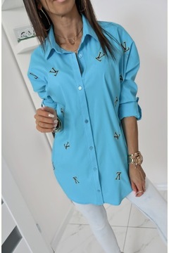 Повседневная рубашка EMMELINE OVERSIZE! WZ.11 С