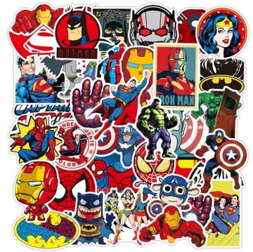 NAKLEJKI MARVEL AVENGERS Iron Man Batman Hulk x50