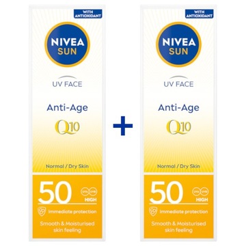 Krem przeciwzmarszczkowy NIVEA SUN SPF 50 x 2 szt.
