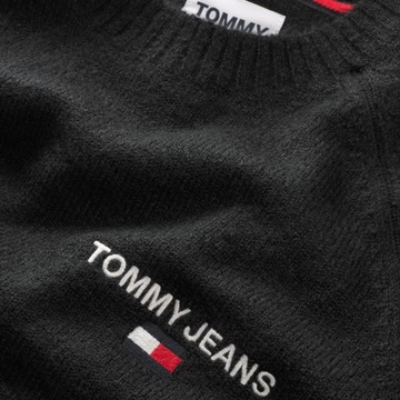 TOMMY HILFIGER SWETER MĘSKI TJM REG RAGLAN SWEATER CZARNY r.L