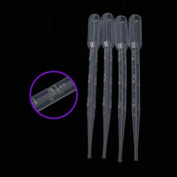 100x jednorazowy zakraplacz przezroczysty DIY zabawki naukowe praktyczne oko 2 ml