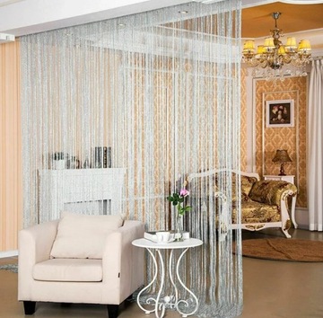 Шторы для штор 300 х 250 макароны СЕРЕБРЯНЫЕ НИТИ