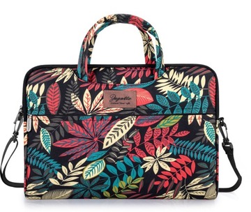 Damska torba na laptopa 14,1” na ramię w kwiaty lekka torba slim ZAGATTO