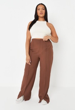 Missguided Czarne spodnie eleganckie proste 54