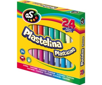 Plastelina AS 24 kolory okrągła