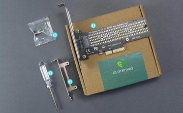 Адаптер M.2 NVMe — PCIe 4.0 X4 для твердотельных накопителей M.2 NVMe 22110/2280/2260/2242/2230