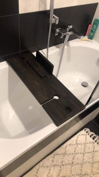 Półka Deska Taca na wannę LOFT - sosnowa CZARNA !!