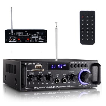WZMACNIACZ DO GŁOŚNIKÓW HIFI KOLUMN BLUETOOTH MINI 220V BT-298PRO