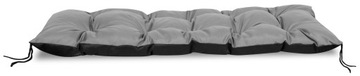 Подушка садовая 180х50 см на шезлонг, скамью, качели, водонепроницаемая, серая