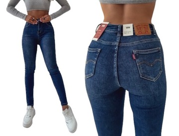 Jeansy spodnie damskie M Sara modelujące granatowe S/36 rozmiary
