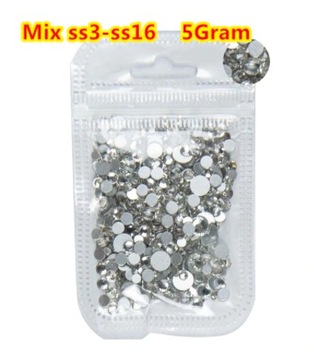 Cyrkonie ss3-ss16 mix crystal clear 5gr swarovs