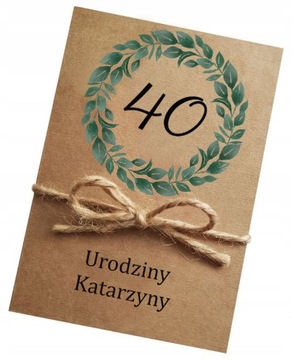 EKO zaproszenie na 18 30 60 URODZINY + koperta