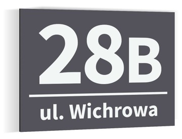 Numer domu tabliczka adresowa ANTRACYT 20x15
