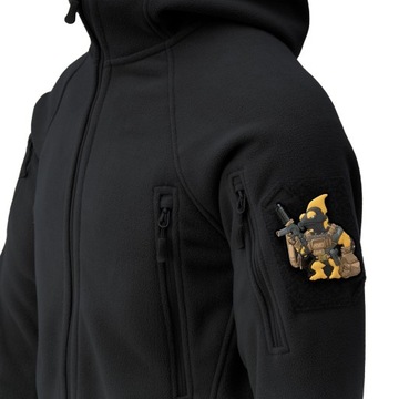 Bluza Męska Polarowa Helikon Patriot MK2 Hybrid z kapturem Black 3XL