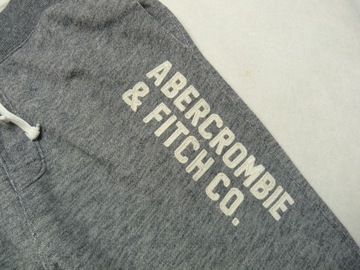 Abercrombie&Fitch szare męskie bawełniane spodnie dresowe dresy S / M