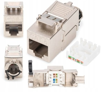 Gniazdo Keystone RJ45 kat.8 40Gb/s beznarzędziowe