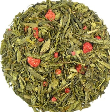 HERBATA ZIELONA Sencha China Ginko TRUSKAWKA 500g