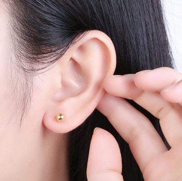 Золотые серьги с шариками Шарики 333 Золотая гравировка