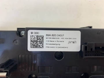 AUDI Q4 E-TRON PANEL ŘÍZENÍ KLIMATIZACE 89A820043F