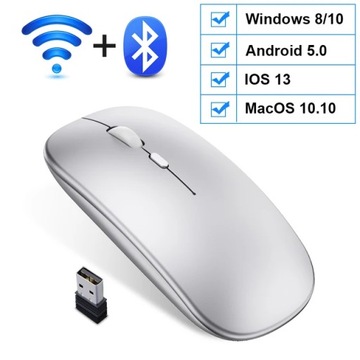 Bezprzewodowa mysz komputerowa mysz Bluetooth ładowalna mysz bezprzewodowa