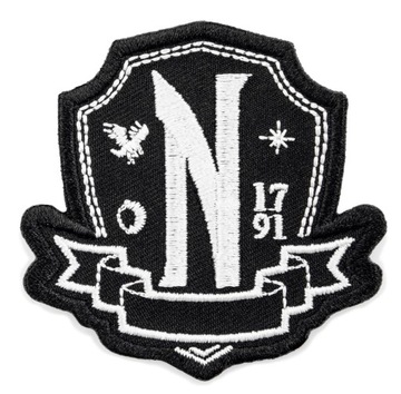 Naprasowanka termo Wednesday Nevermore na koszulki dla dzieci 6,5x6,5 cm