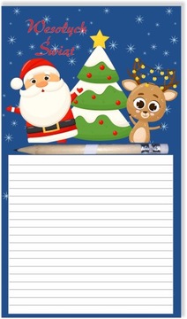 NOTES Z MAGNESEM ŚWIĄTECZNY PREZENT MIKOŁAJ 1szt