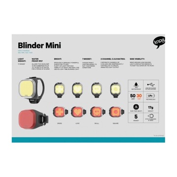 Knog Blinder Mini Задний фонарь для велосипеда - Череп