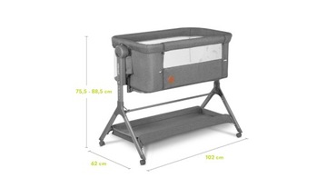 Lionelo Leonie Plus Grey Stone дополнительная кровать, колыбель 3-в-1