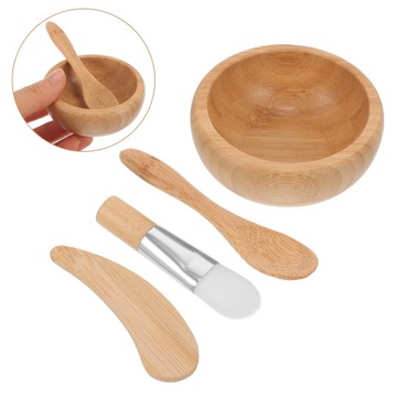 НАБОР ЩЕТКОВ ДЛЯ МАСКИ ДЛЯ ЛИЦА ИЗ ДЕРЕВЯННЫХ ЧАШЕК ДЛЯ МАСКИ ДЛЯ ЛИЦА