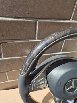 Красивое деревянное рулевое колесо Mercedes AMG W222 C217 CLS W218 W205 GLK GLC