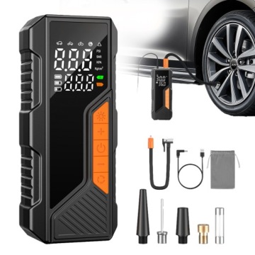 KOMPRESOR SAMOCHODOWY MOTOCYKLOWY POMPKA BEZPRZEWODOWA ROWER POWERBANK USB