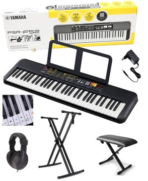 YAMAHA PSR F52 zestaw MAX KEYBORD STATYW ŁAWKA itd