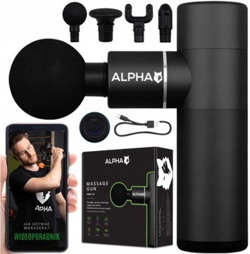 PISTOLET DO MASAŻU MASAŻER DO PLECÓW CIAŁA MASSAGE GUN PRO ALPHA