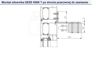 Монтажный кронштейн для GEZE RWA K600 T