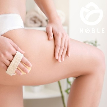 Антицеллюлитная щетка для массажа тела NOBLE Dark Agave