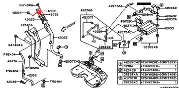 SUBARU ZÁCPA  PLNĚNÍ PALIVA 42031SA000 ORIGINÁLNÍ