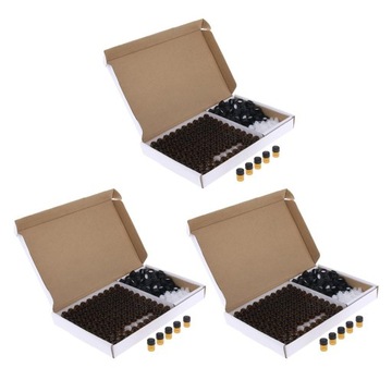 Lot 300 Mini 2 ml szklane butelki z nakrętką