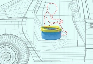 Складной переносной туристический горшок BANANA - бирюзовый