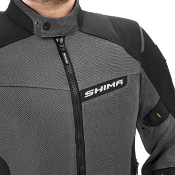 Текстильная куртка SHIMA RUSH 2.0 VENTED FLUO, серая, флуоресцентная желтая, черная — ПОДАРКИ
