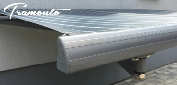 Террасная маркиза АНТРАЦИТ 400х300 Grey Stripes STD