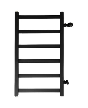 GRZEJNIK ŁAZIENKOWY boczny 50 cm czarny mat strukturalny DEX 730/430