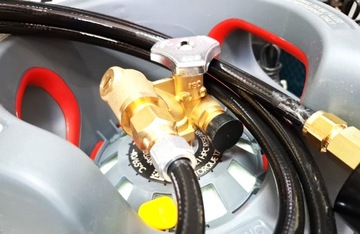 Комплект заправки газового баллона GasBank DISH M10, шланг 1,5 м, разъем 3/4, кемпер