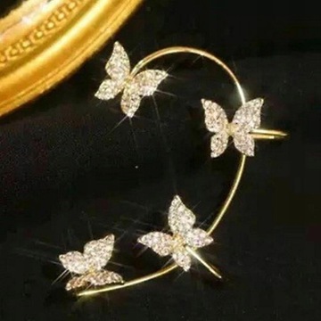 Ear Cuff Sparkling Non Piercing Butterfly Ear Wrap