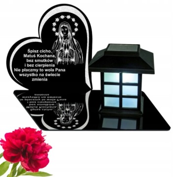 SOLAR ZNICZ Led CEMETERY STATUETTE Большой солнечный дом MARYJA