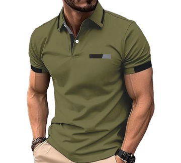 MODNA KOSZULKA MĘSKA POLO Z KRÓTKIM RĘKAWEM KOLORY S-3XL