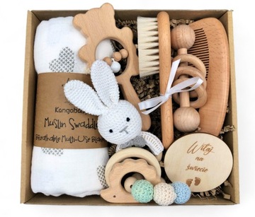PREZENT NA CHRZEST ZESTAW PREZENTOWY Z OKAZJI NARODZIN DZIECKA BABYBOX BIEL