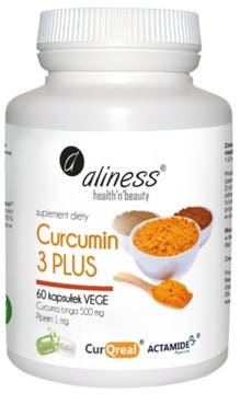 CURCUMIN 3 Plus KURKUMINA + PIPERYNA Aliness