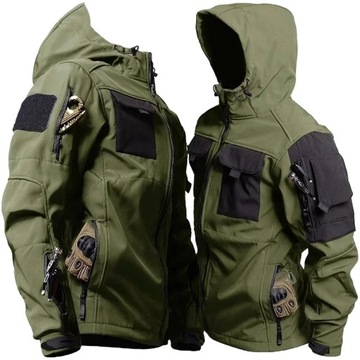 KURTKA MĘSKA PRZECIWDESZCZOWA SOFTSHELL TAKTY
