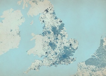 Kolorowa mapa Anglii fototapeta na ścianę 320x230