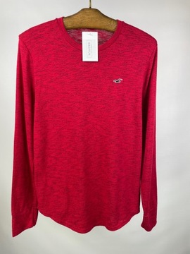 Bluzka męska long sleeve czerwony melanż HOLLISTER r. S